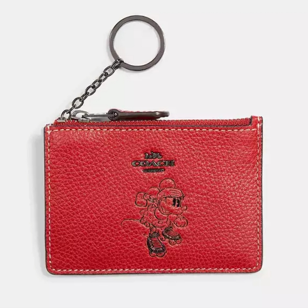 Coach Disney Minnie Mouse Mini Zip Wallet